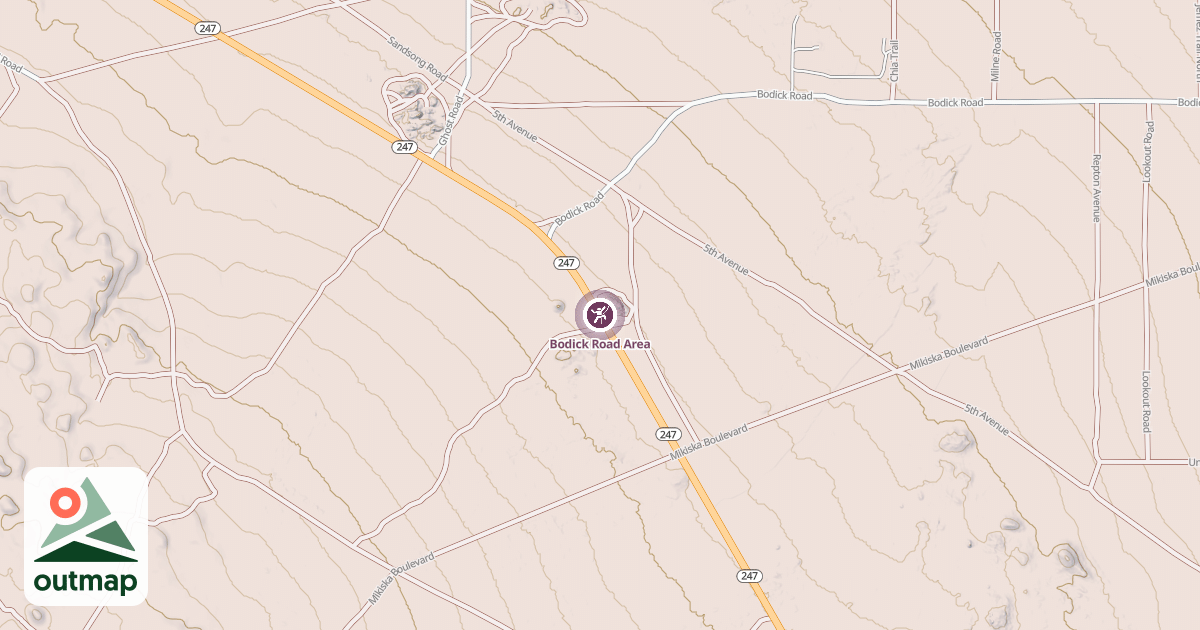 Map of Bodick Road Area