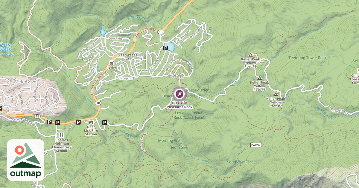 Map of (d) Little Pleasures Rock