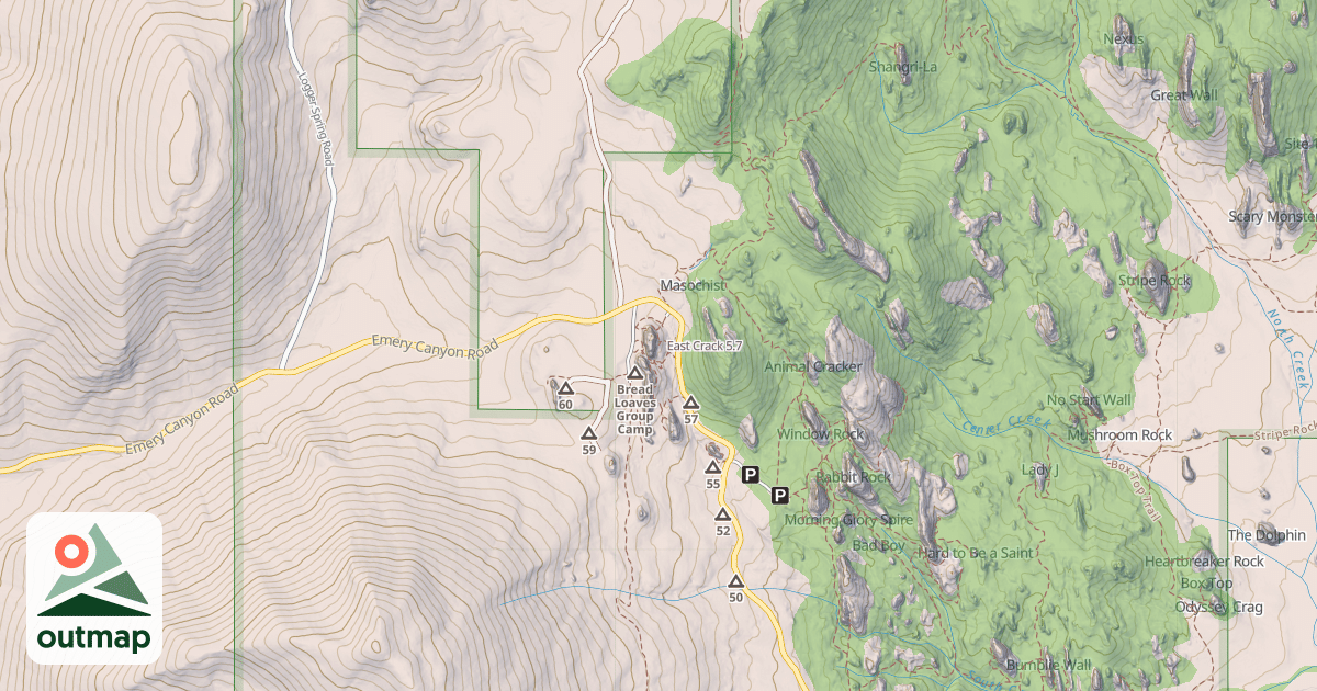Map of East Crack