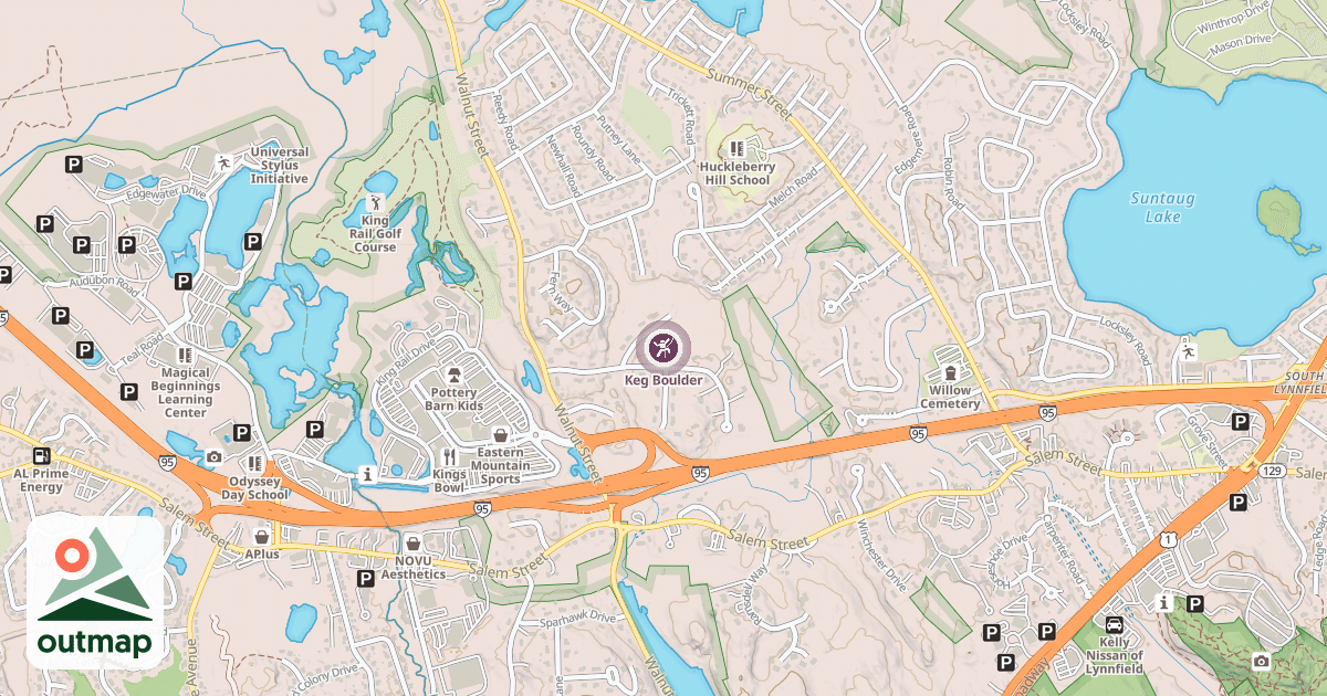 Map of Keg Boulder