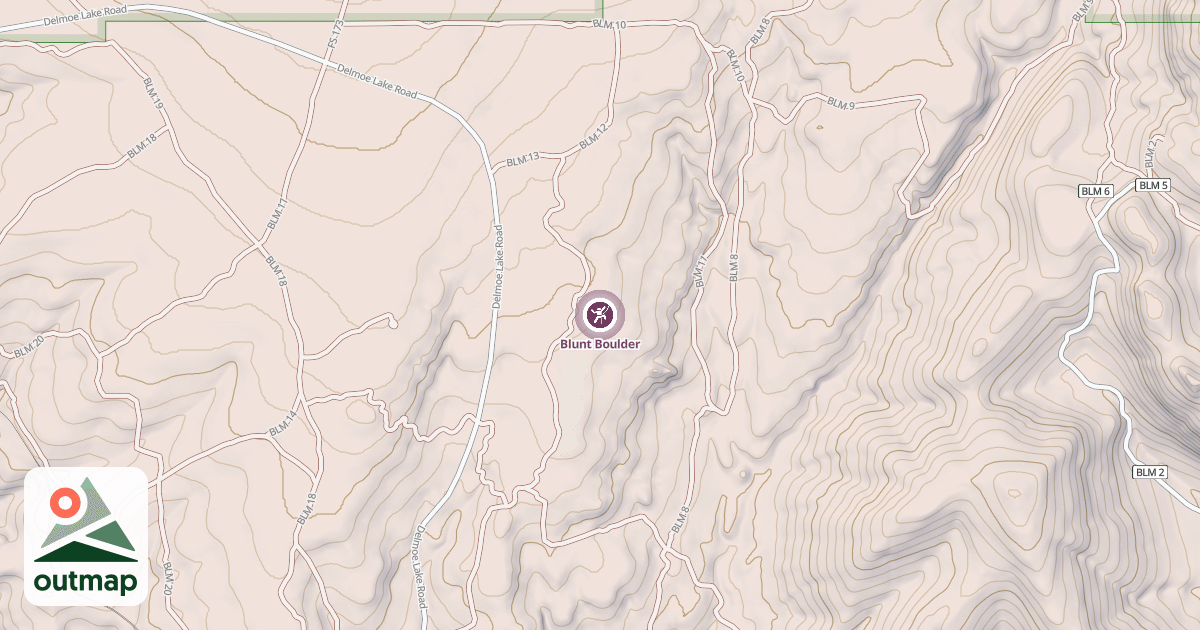Map of Blunt Boulder