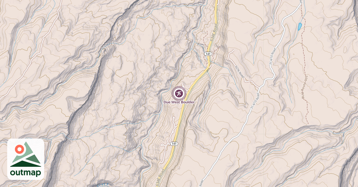 Map of Due West Boulder