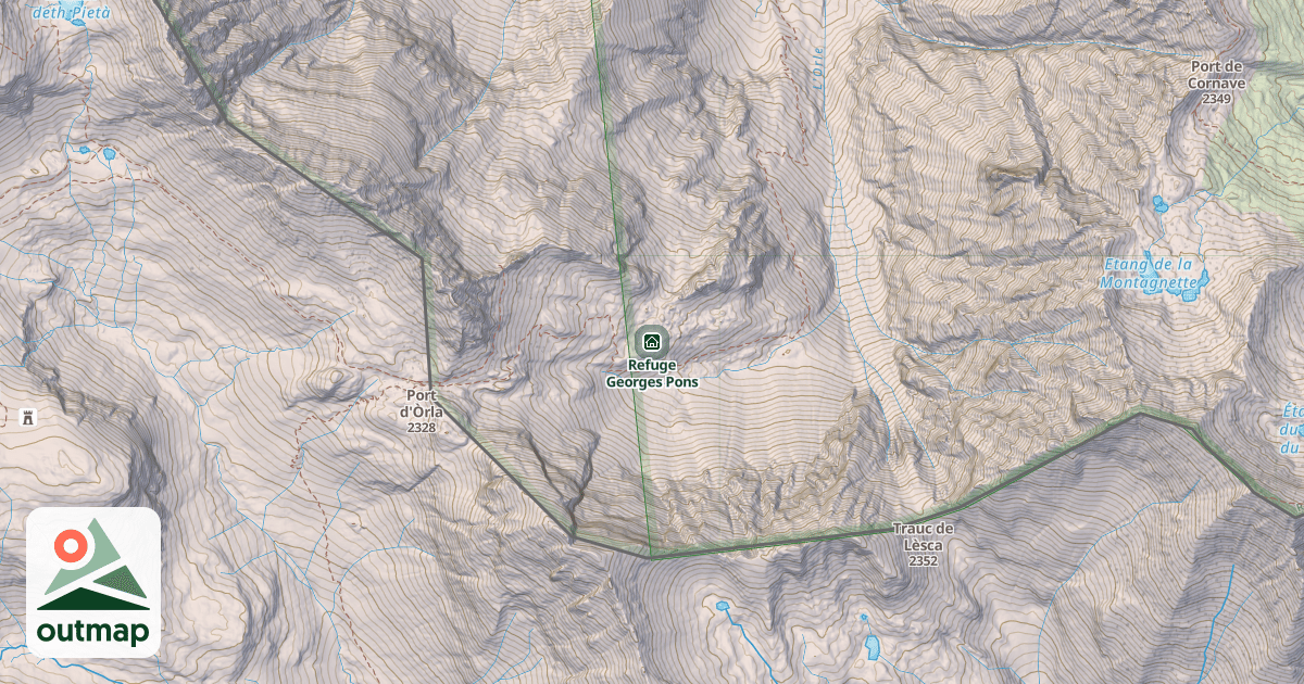 Map of Refuge Georges Pons