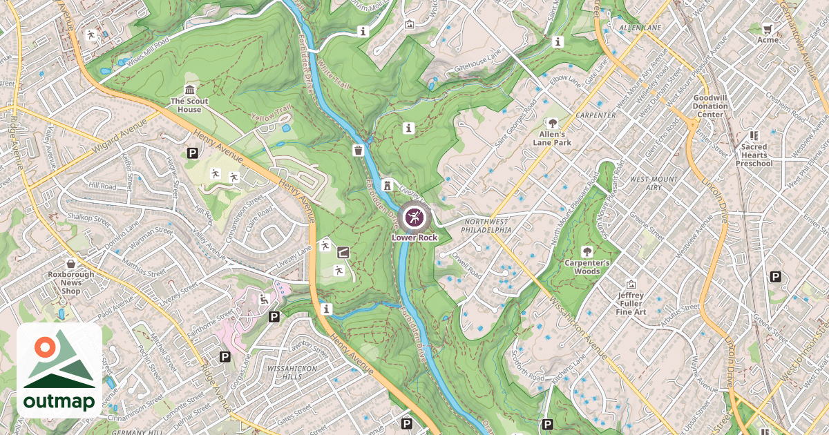 Map of Lower Rock