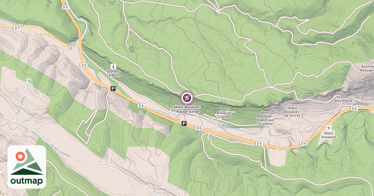 Map of Mont Bouquet - Rouge Gorge