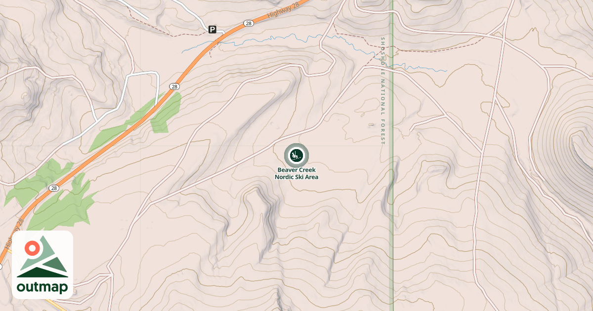 Map of Beaver Creek Nordic Ski Area