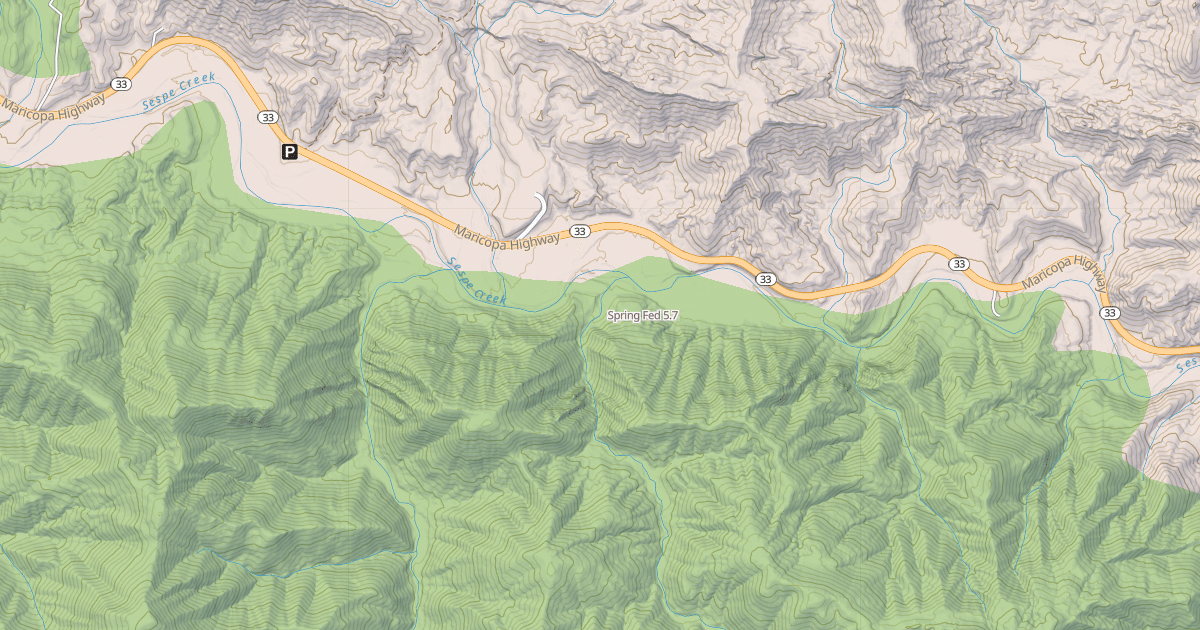 Map preview of Spring Fed