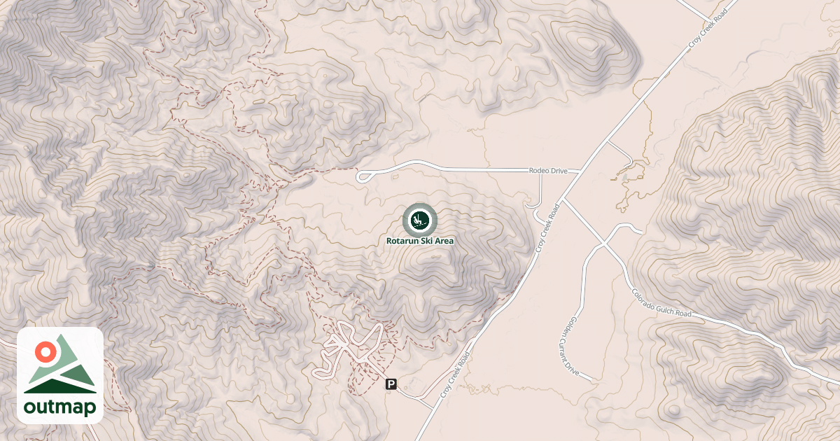 Map of Rotarun Ski Area