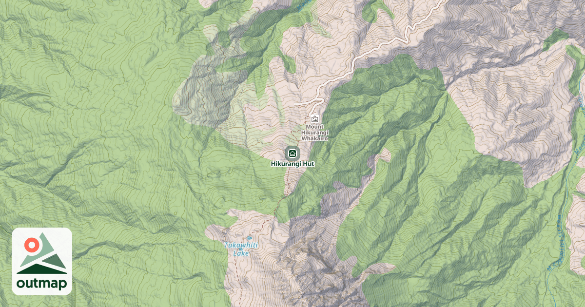 Map of Hikurangi Hut