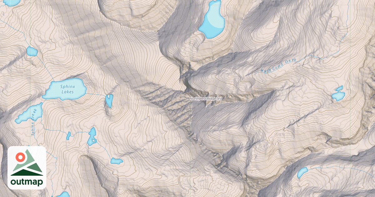 Map of Northwest Ridge