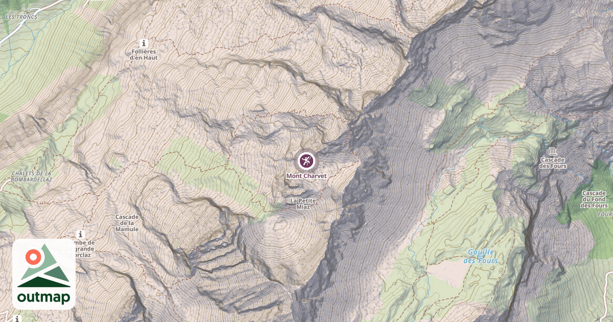 Map of Mont Charvet