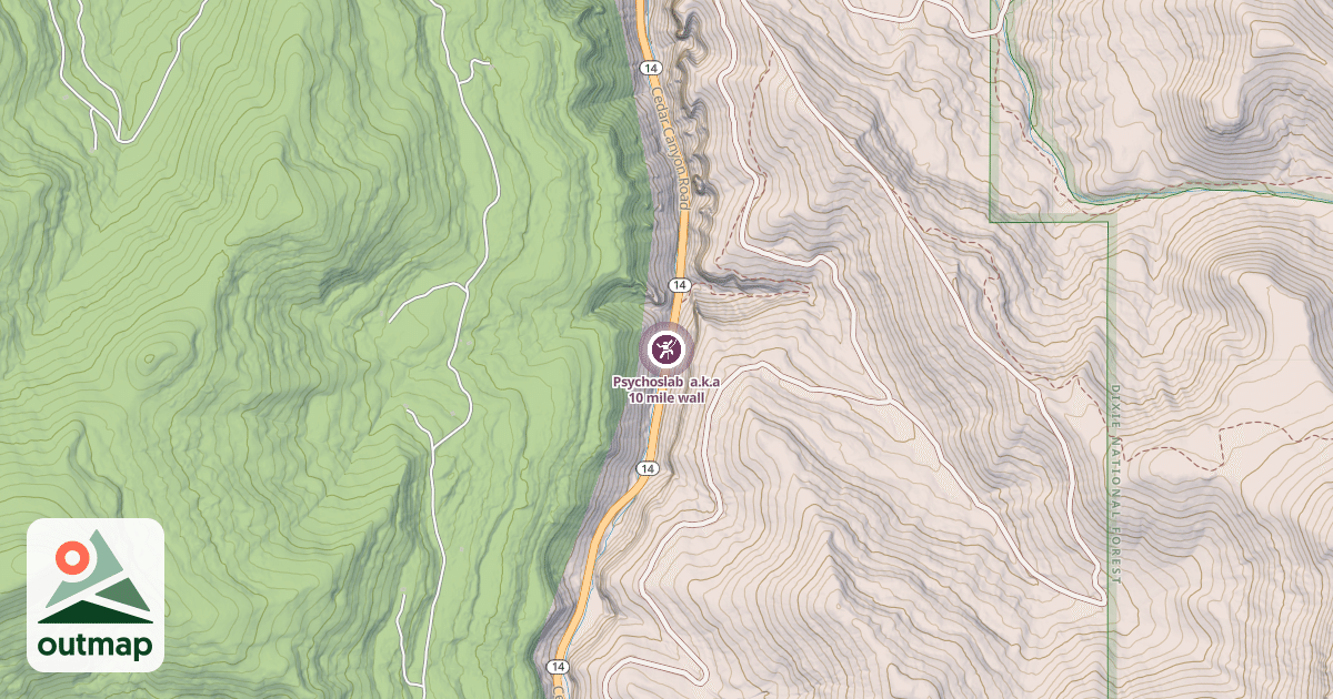 Map of Psychoslab  a.k.a 10 mile wall