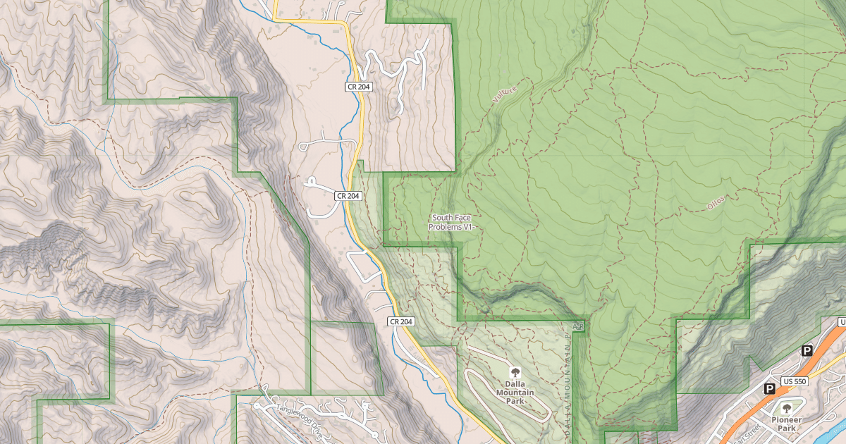 Map preview of South Face Problems