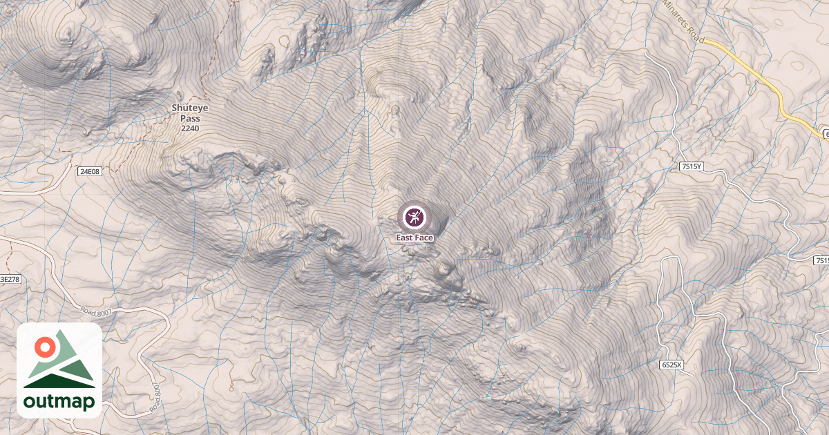 Map of East Face