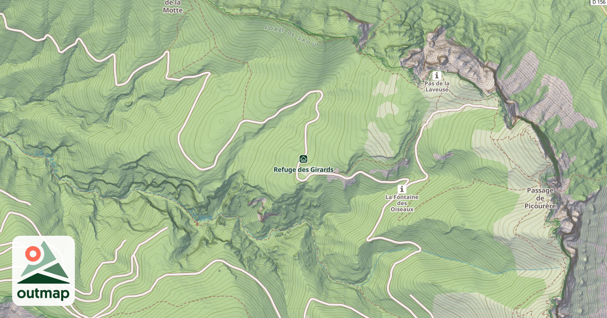 Map of Refuge des Girards