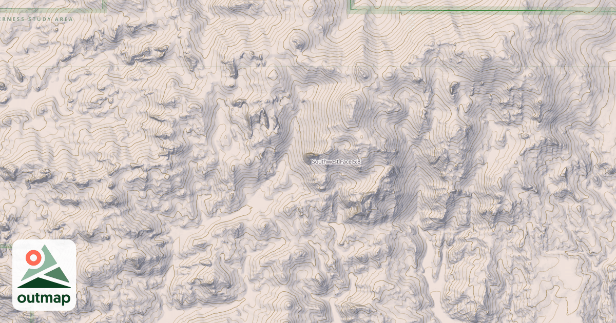 Map of Southwest Face