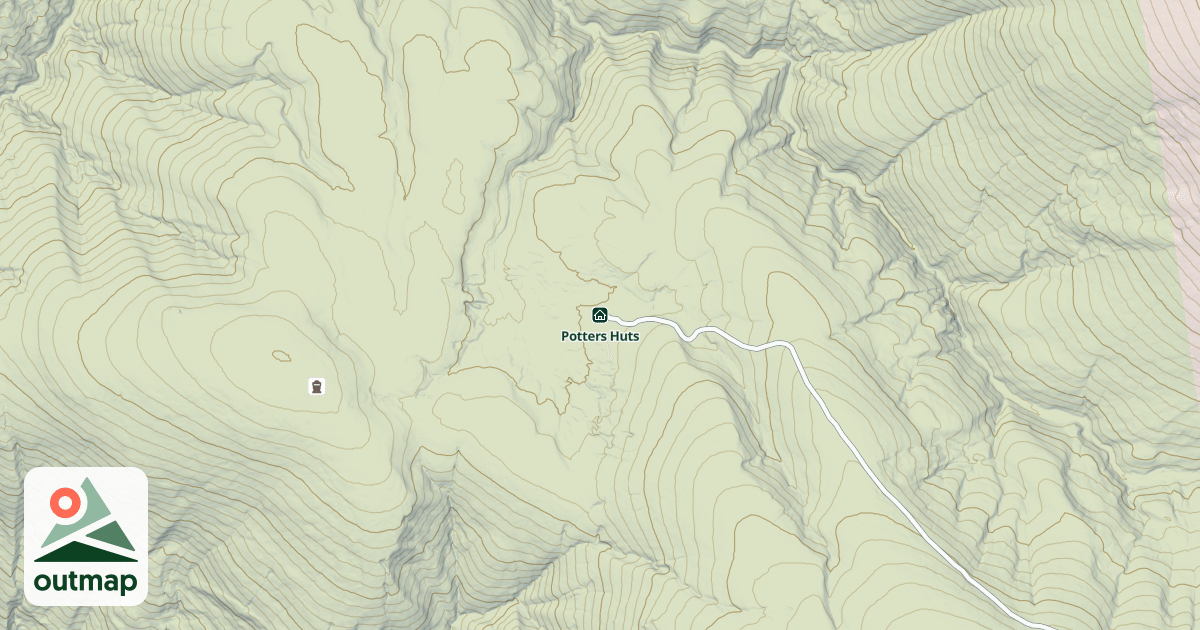 Map of Potters Huts