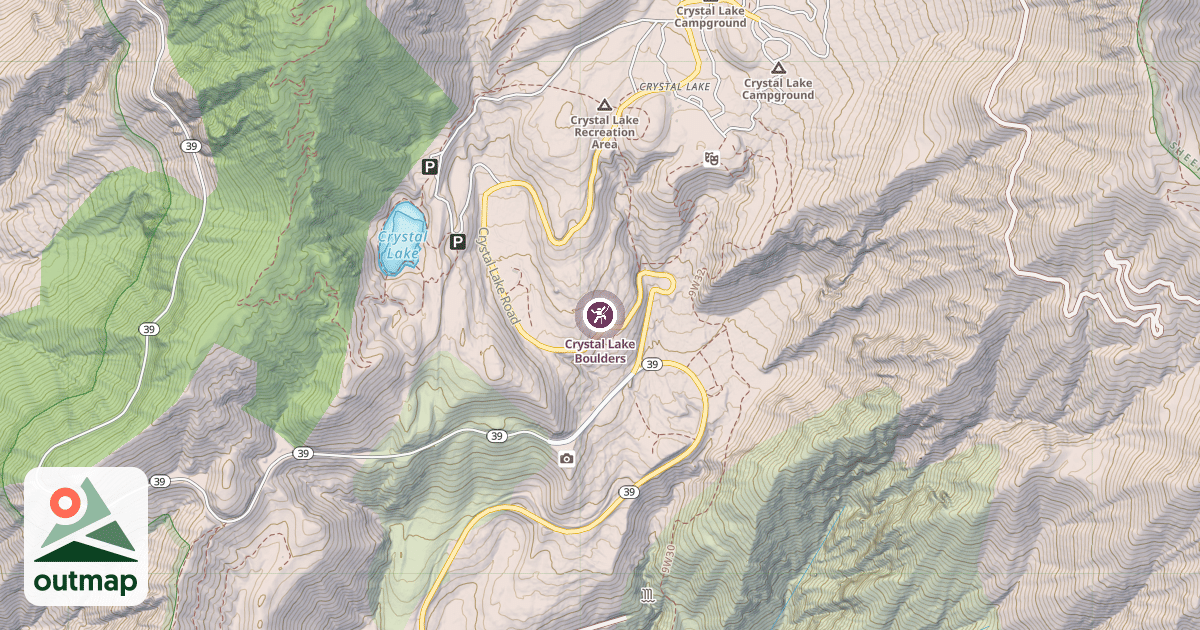 Map of Crystal Lake Boulders