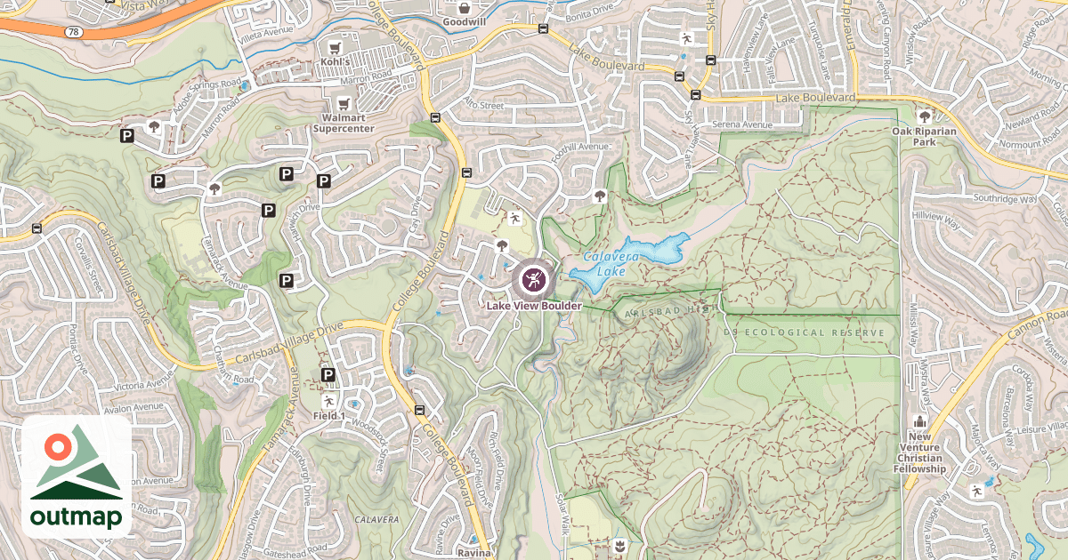 Map of Lake View Boulder