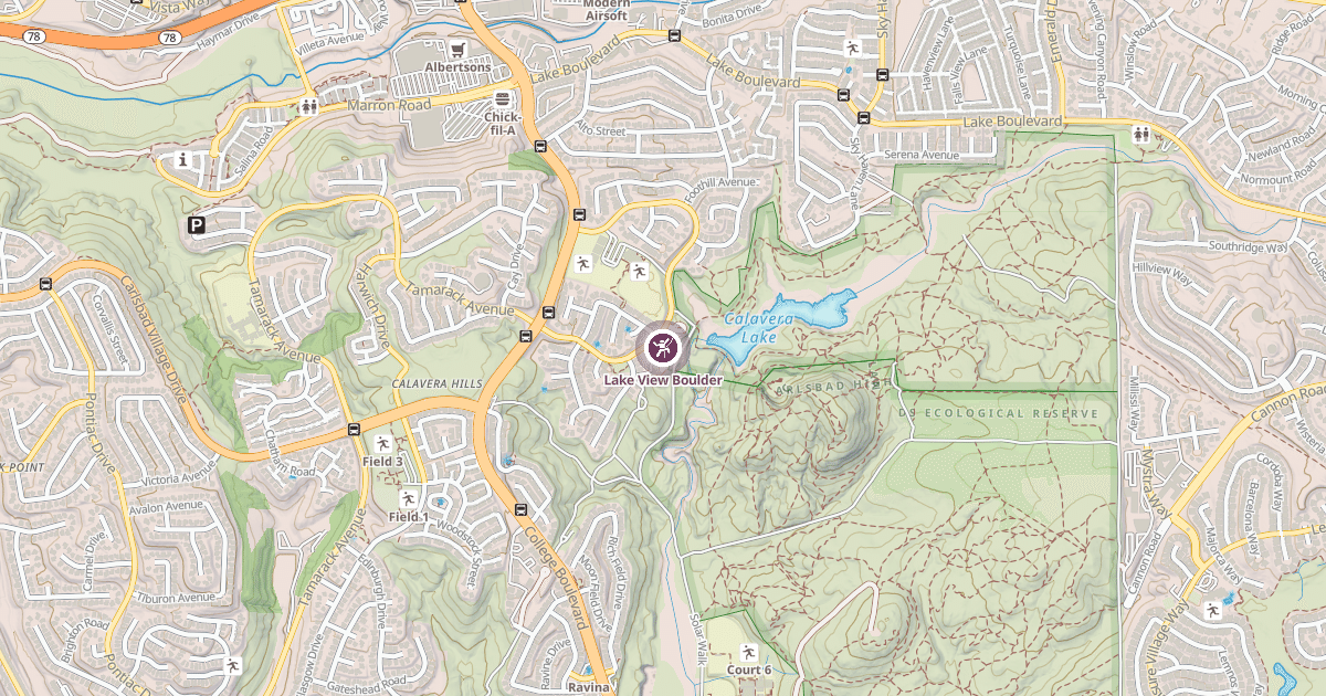 Map preview of Lake View Boulder