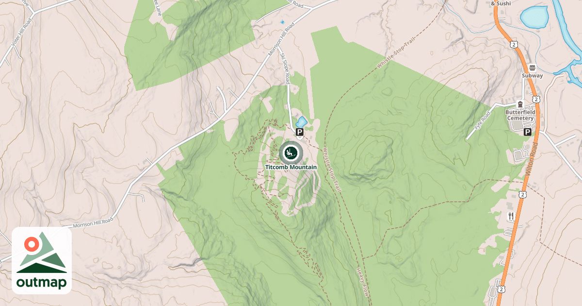 Map of Titcomb Mountain