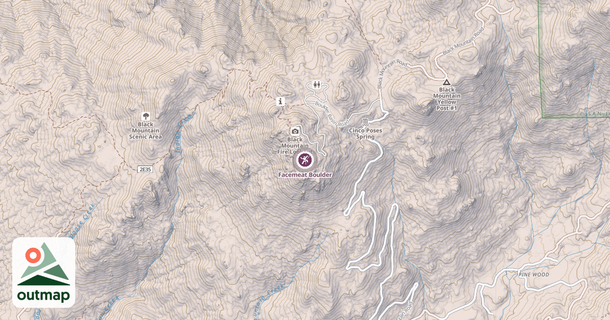 Map of Facemeat Boulder