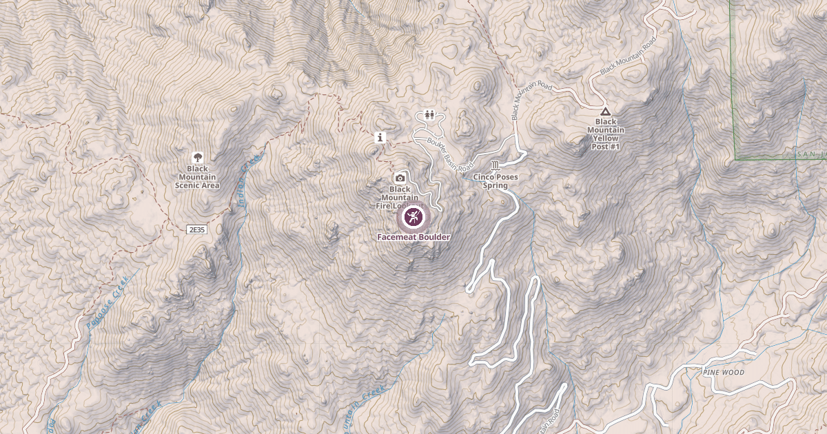 Map preview of Facemeat Boulder