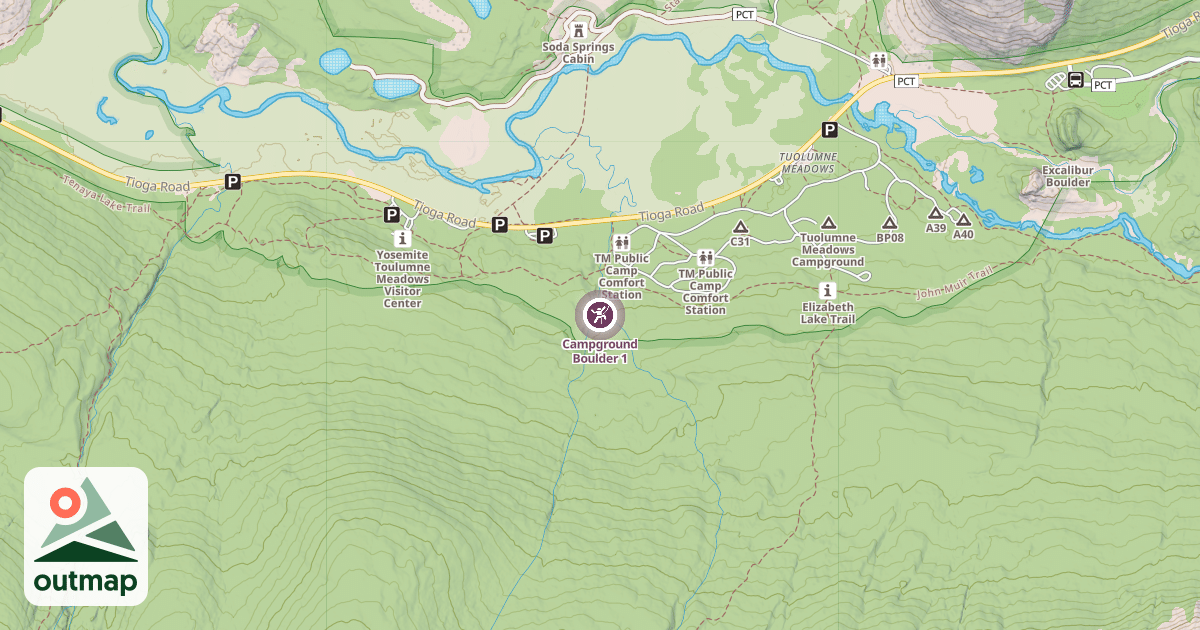 Map of Campground Boulder 1
