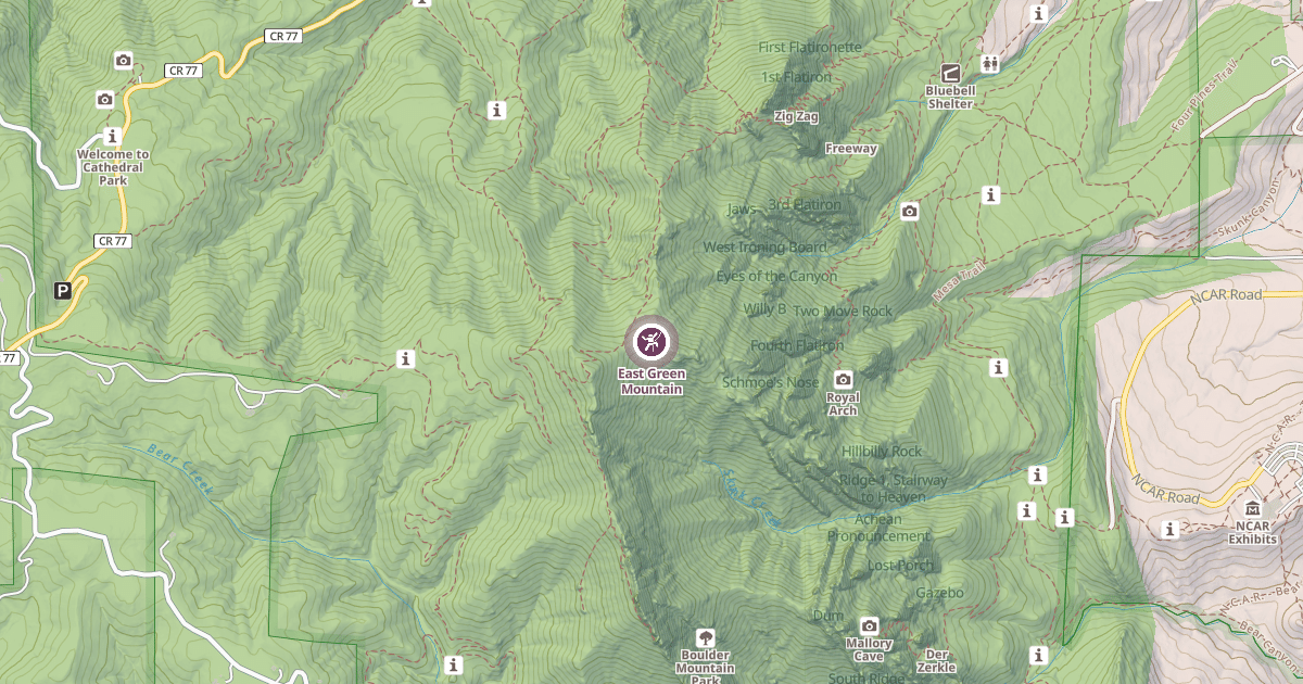 Map preview of East Green Mountain