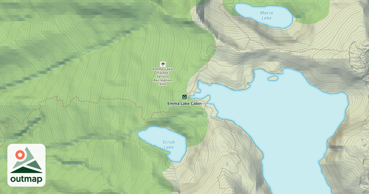 Map of Emma Lake Cabin
