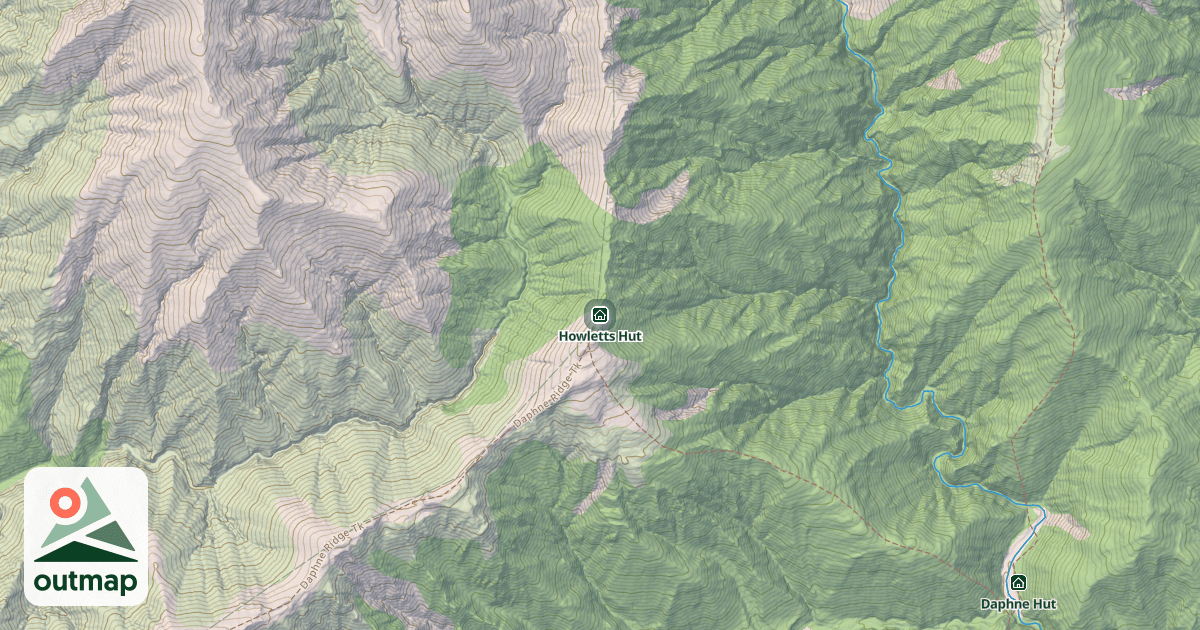 Map of Howletts Hut