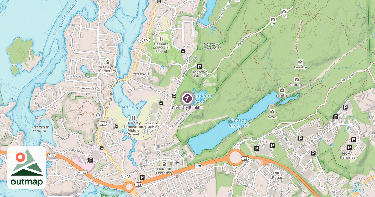 Map of Curiosity Boulder