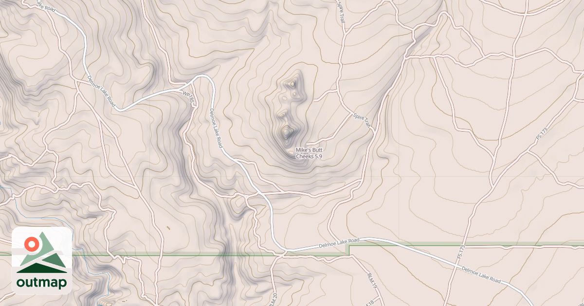Map of Mike's Butt Cheeks
