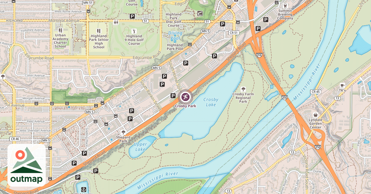 Map of Crosby Park