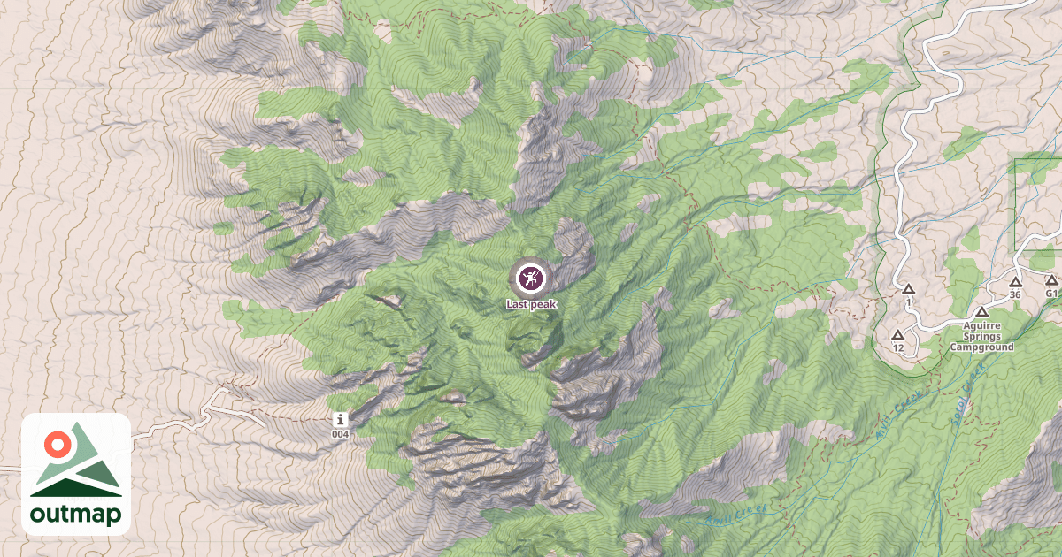 Map of Last peak