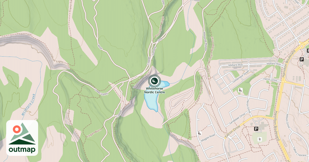 Map of Whitehorse Nordic Centre