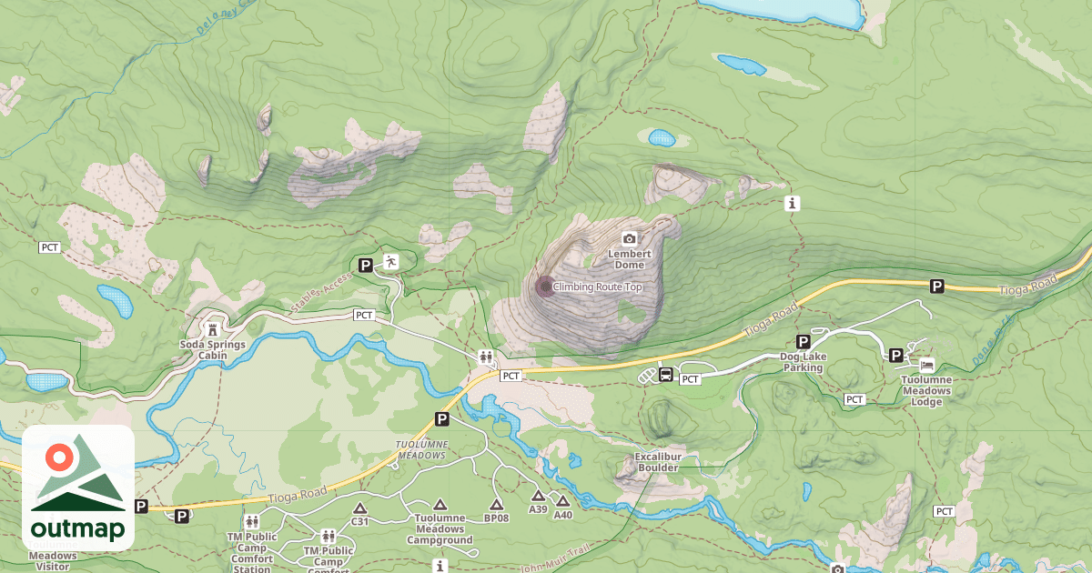 Map of Climbing Route Top