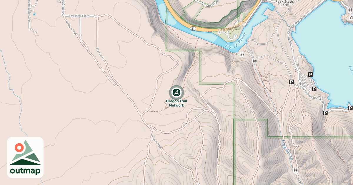 Map of Oregon Trail Network