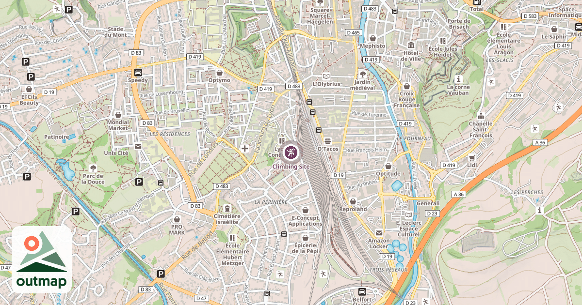 Map of Climbing Site
