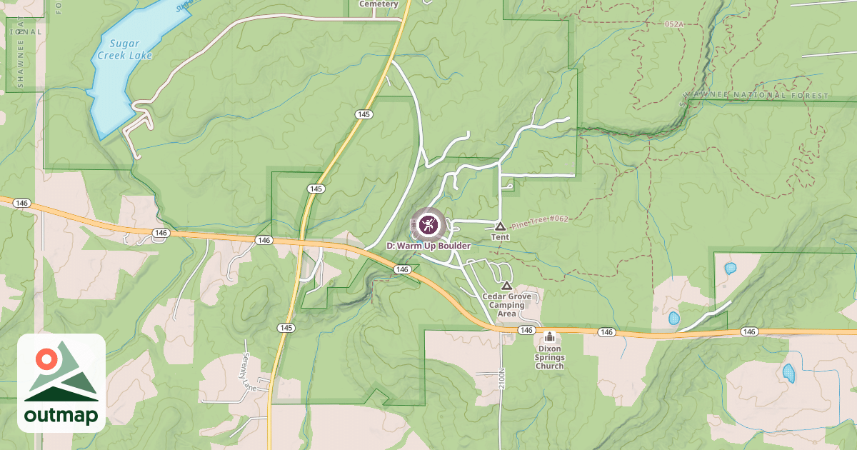 Map of D: Warm Up Boulder