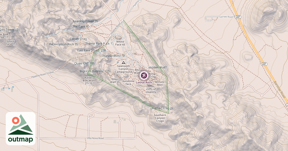 Map of Lethal Rock