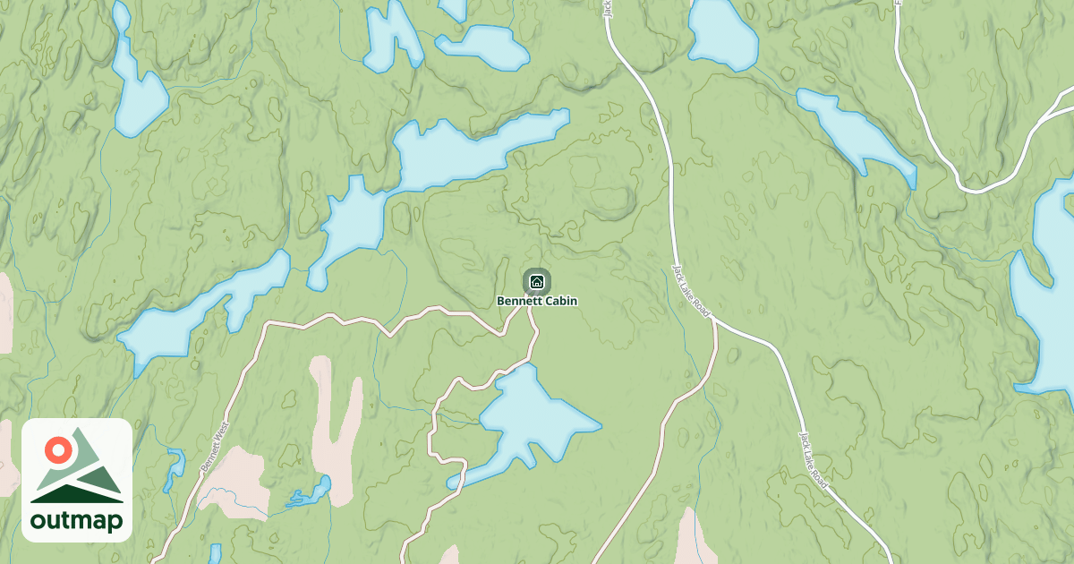 Map of Bennett Cabin