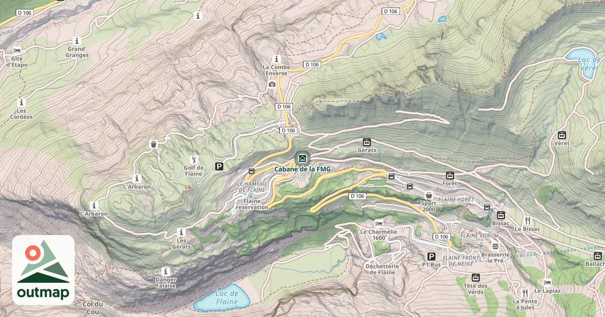 Map of Cabane de la FMG