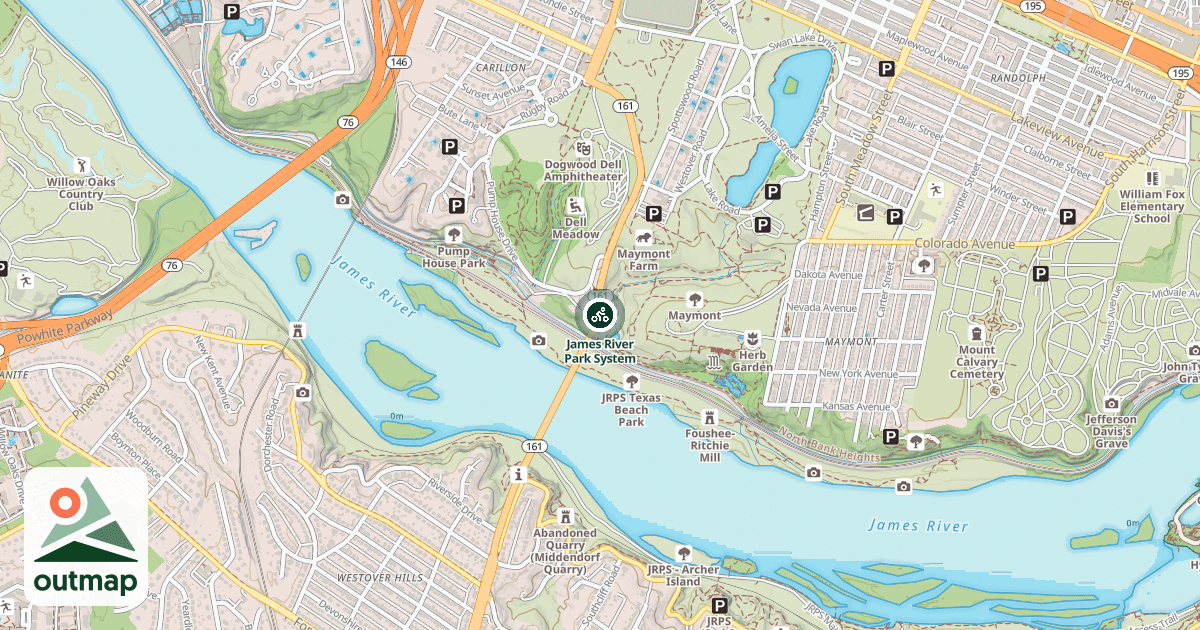 Map of James River Park System
