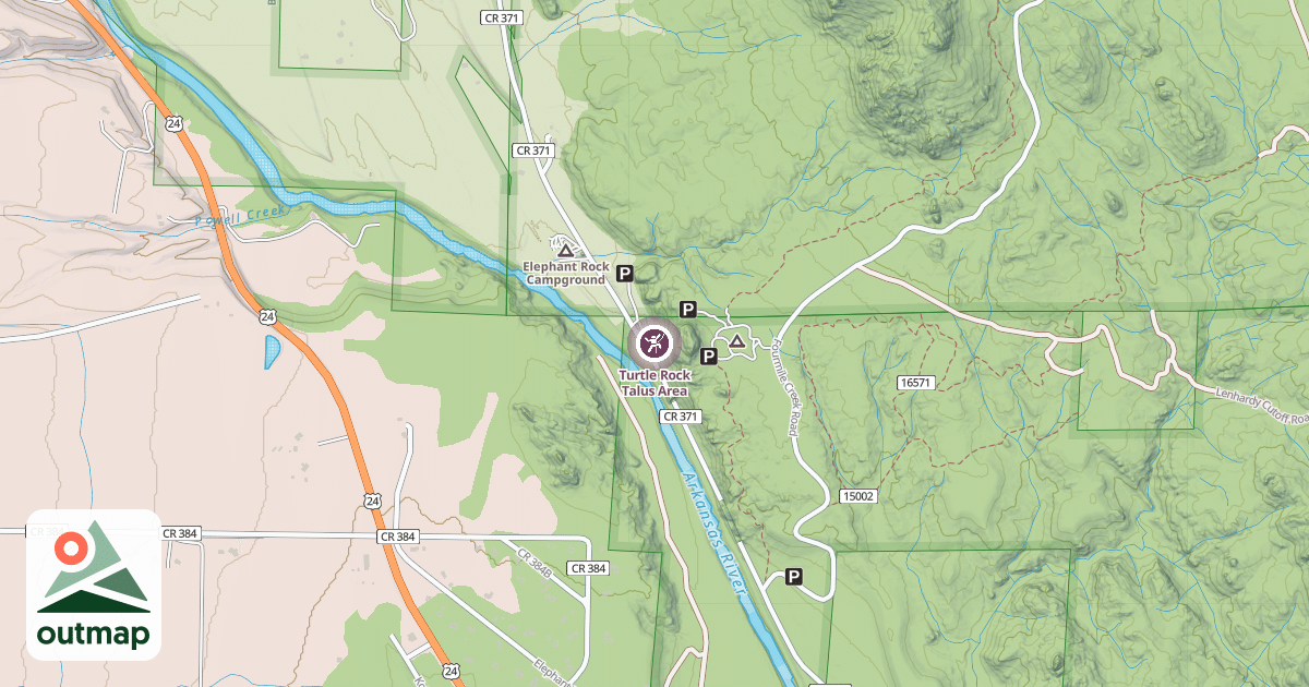 Map of Turtle Rock Talus Area