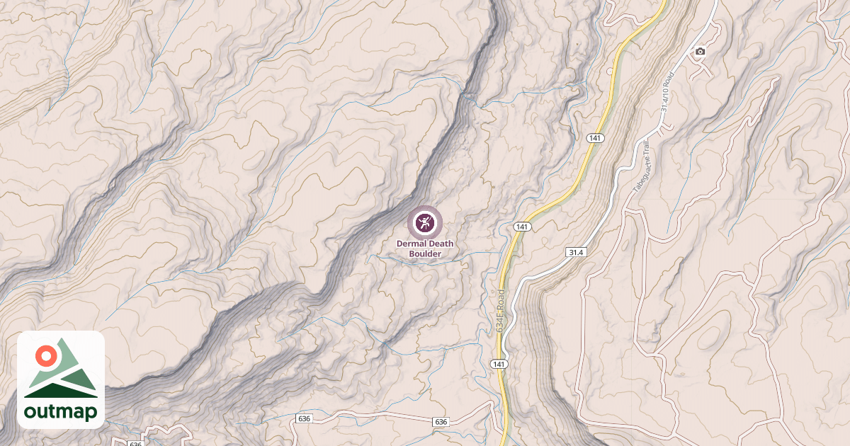 Map of Dermal Death Boulder