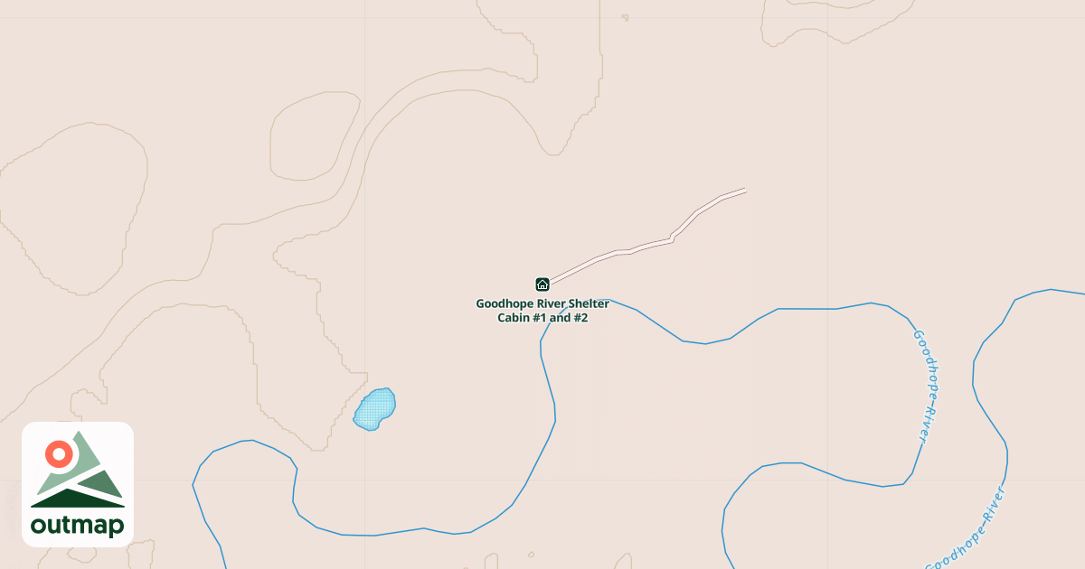 Map of Goodhope River Shelter Cabin #1 and #2