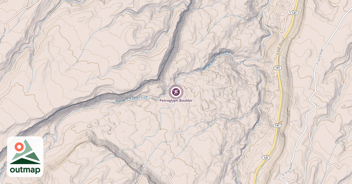 Map of Petroglyph Boulder