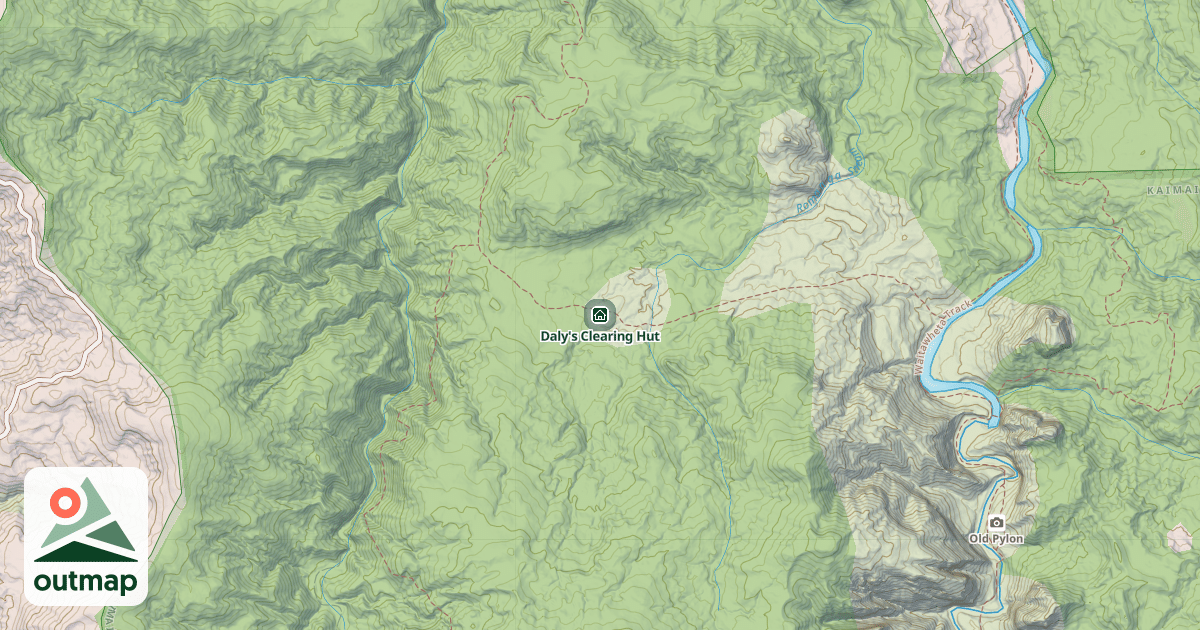Map of Daly's Clearing Hut