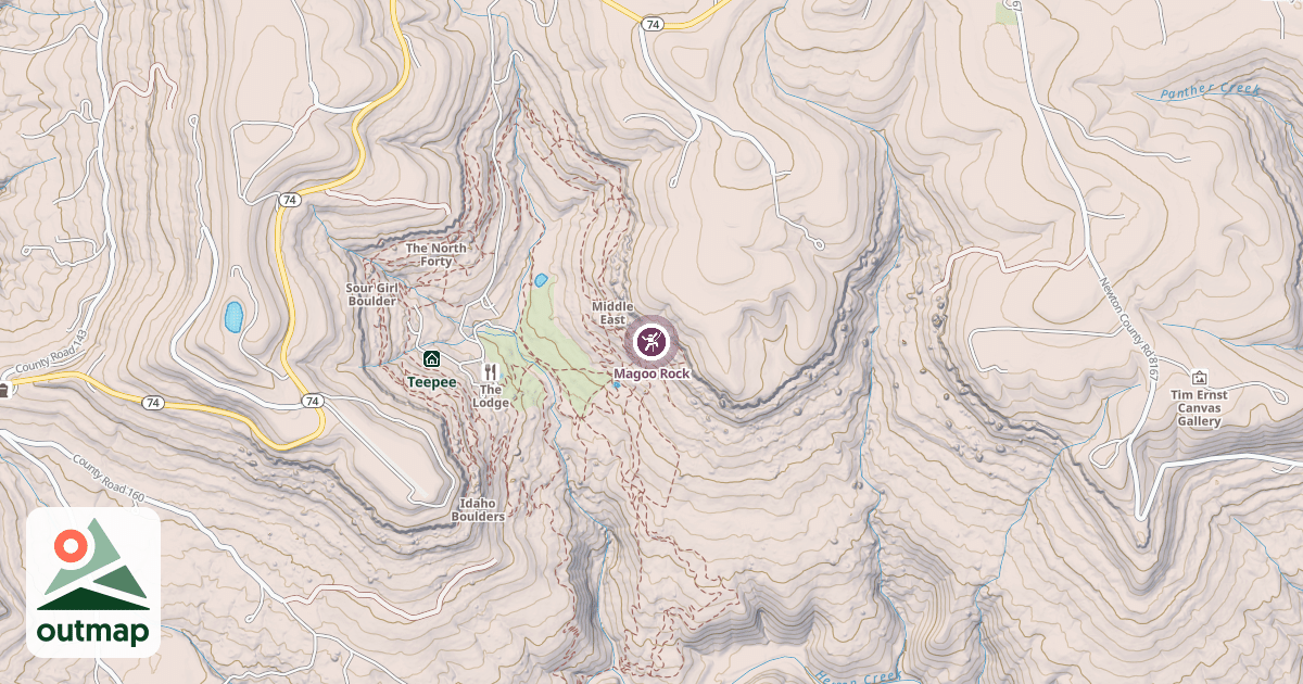 Map of Magoo Rock